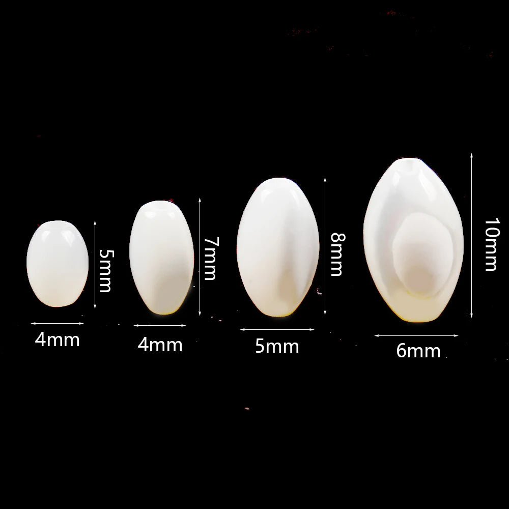 White Oval Natural Sea Shell Beads Mother Of Pearl Shell Loose Beads For Jewelry Making Diy Necklace Bracelet Accessories