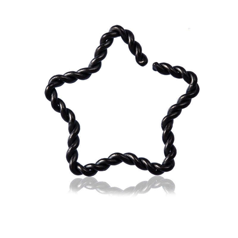 1pc Copper Nose Rings Hoop Septum V-Shap Ear Stud Tragus Cartilage Earring Helix Eyebrow Lip Piercing Nariz Body Jewelry 18G - Charlie Dolly