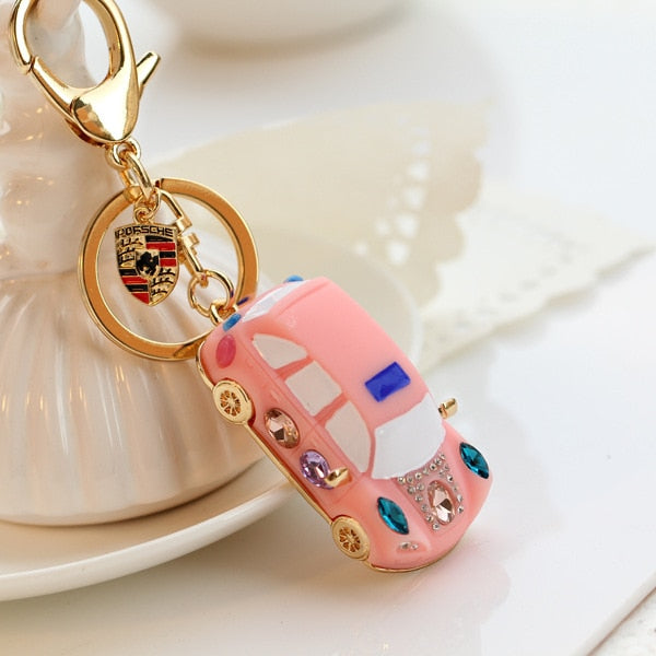 XDPQQ Hot-selling Small Commodity Car Hair Keychain Metal Korean Female Bag Pendant Keychain Ring - Charlie Dolly