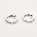 ANDYWEN 100% 925 Sterling Silver Gold 8mm Piercing Hoops Huggies Women One Zircon Luxury 2020 Rock Punk Fashion Jewelry Gift - Charlie Dolly