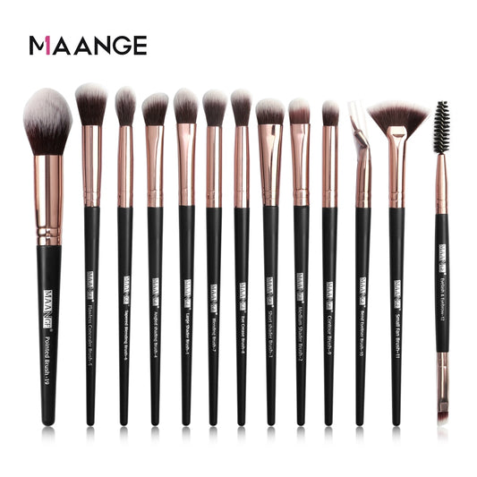 MAANGE Makeup Brushes Pro Pink Brush Set Powder EyeShadow Blending Eyeliner Eyelash Eyebrow Make up Beauty Cosmestic Brushes - Charlie Dolly