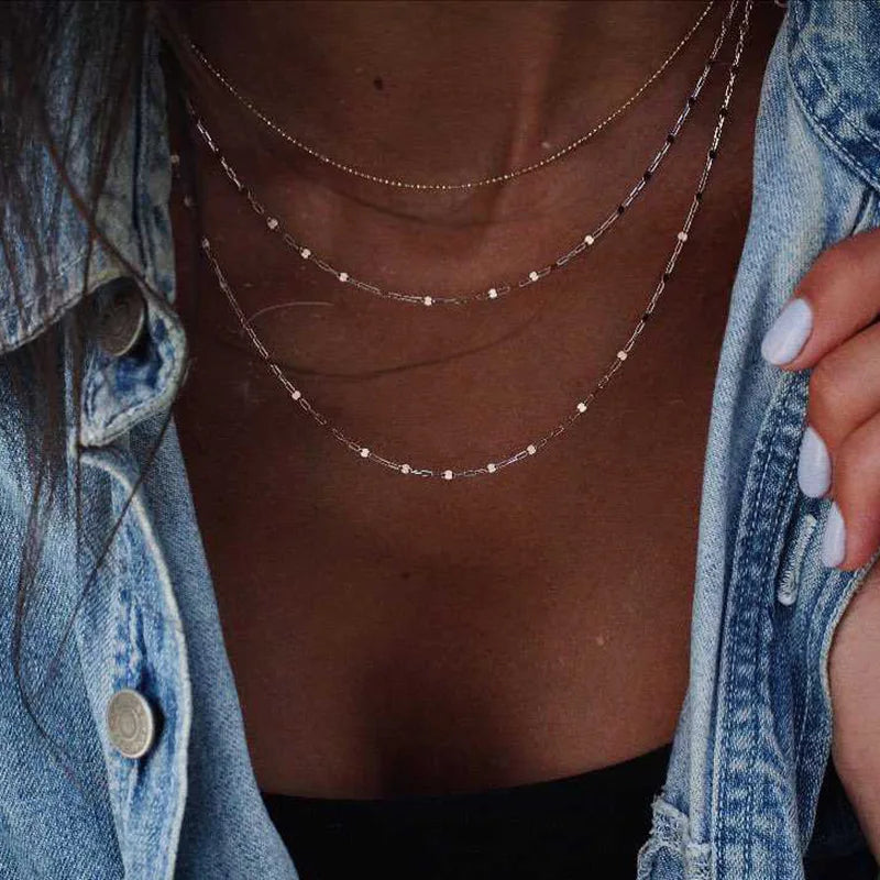 Moon Cross Tree Star Layered Choker Necklace Jewelry