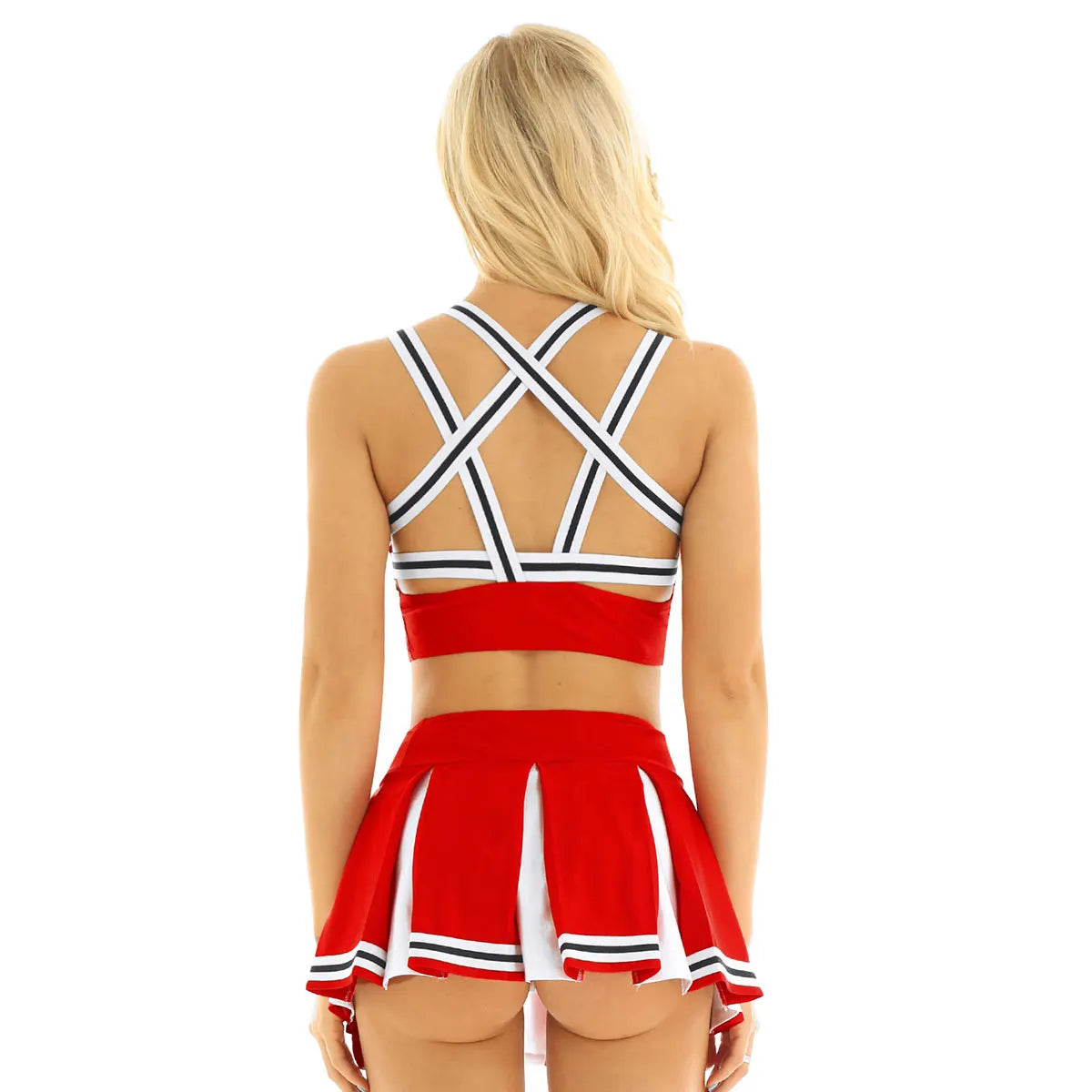 Women Femme Girls Japanese Schoolgirl Cosplay Uniform Adult Charming Cheerleader Sexy Costumes Set Halloween Roleplay Outfits - Charlie Dolly