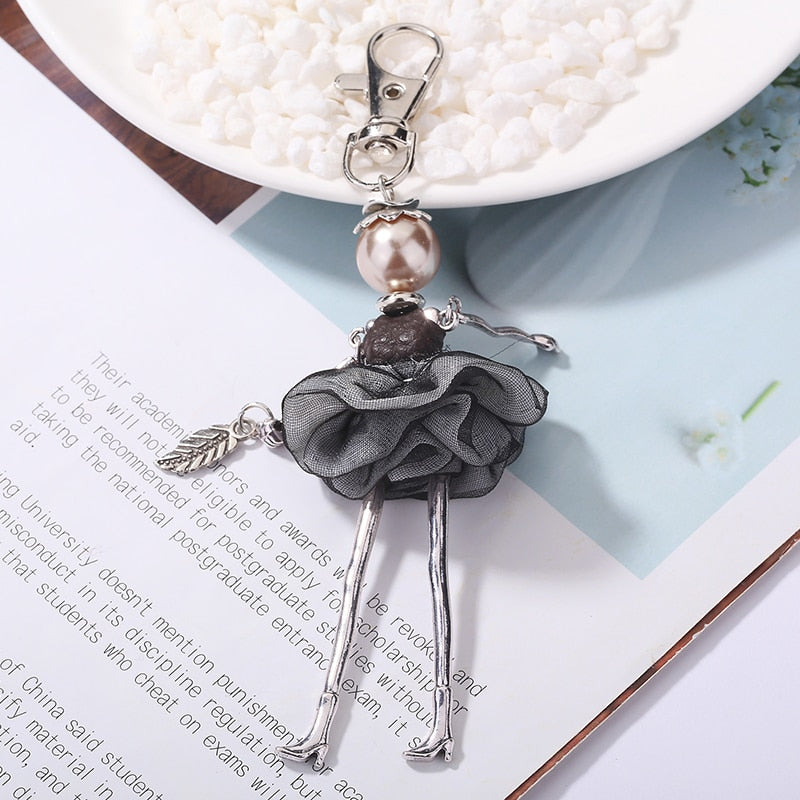 YLWHJJ brand Doll Handmade Cute charm keychain for Women Car Pendant Girls fashion Jewelry Bag key chains Accessories key ring - Charlie Dolly