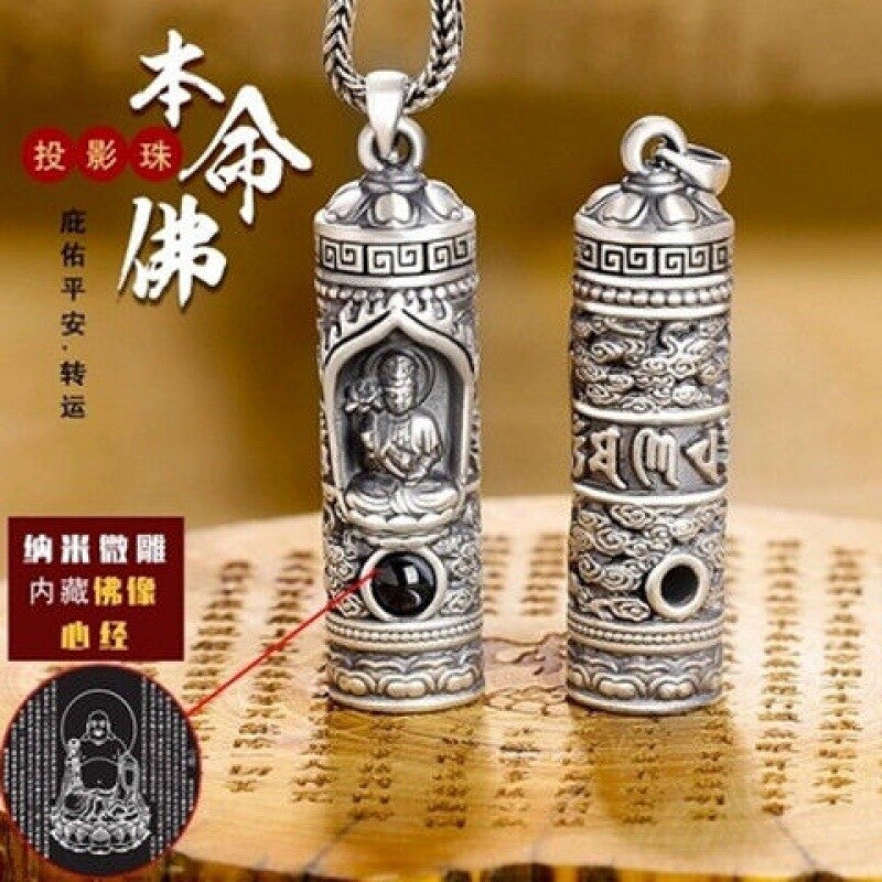 Handmade Necklace Nepal Buddhist Buddha Pendant Necklace Eight Guardian God Projection Pendant Necklace Men&#39;s and Women&#39;s Jewelr - Charlie Dolly