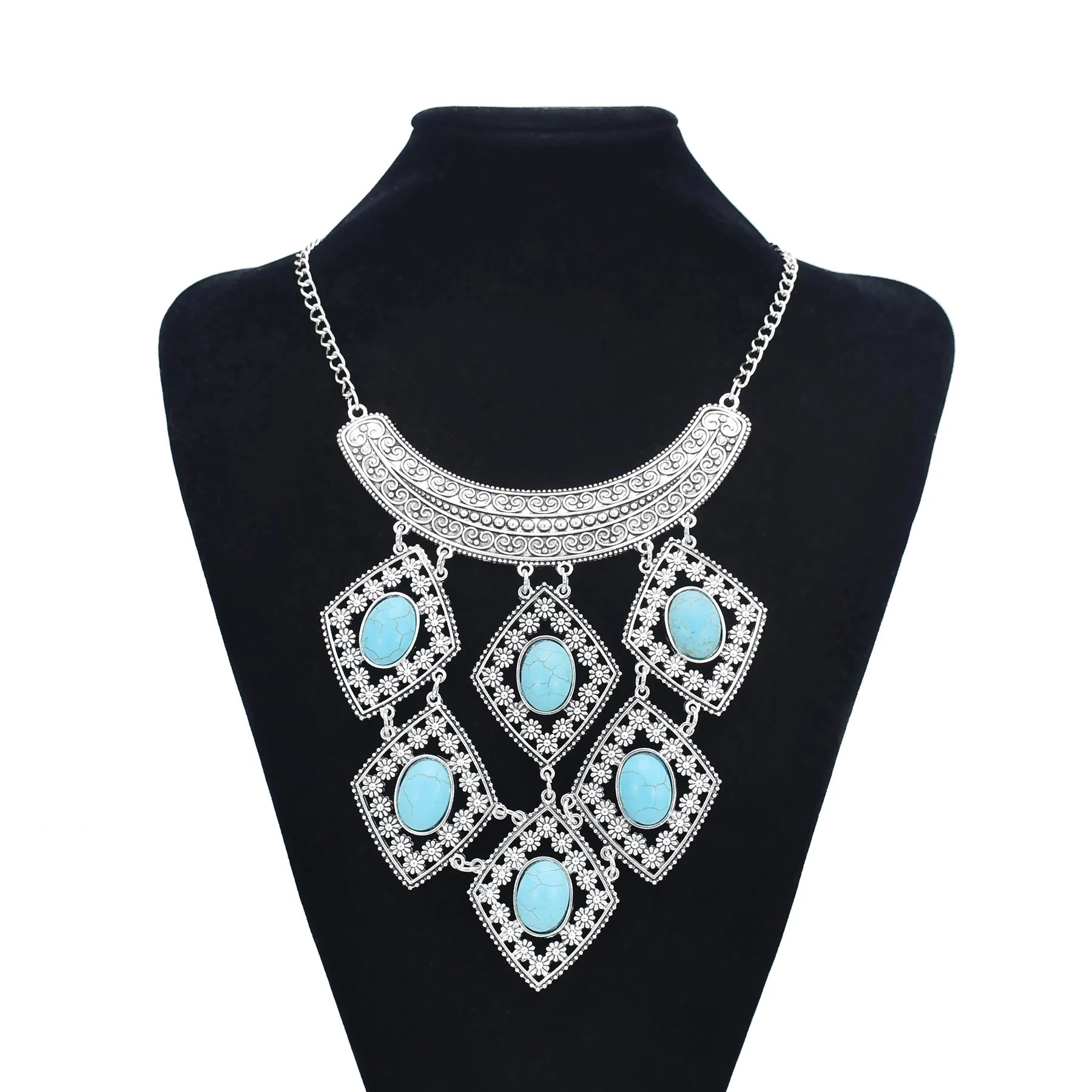 Thread Feather Bead Long Tassel Necklace Jewelry