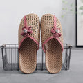 Suihyung New Men Women Summer Shoes Slippers Flax Mesh Breathable Non-Slip Sandals Beach Flip Flops Male Indoor Slippers Slides - Charlie Dolly