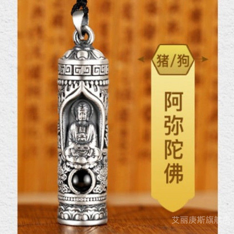 Handmade Necklace Nepal Buddhist Buddha Pendant Necklace Eight Guardian God Projection Pendant Necklace Men's and Women's Jewelr - Charlie Dolly