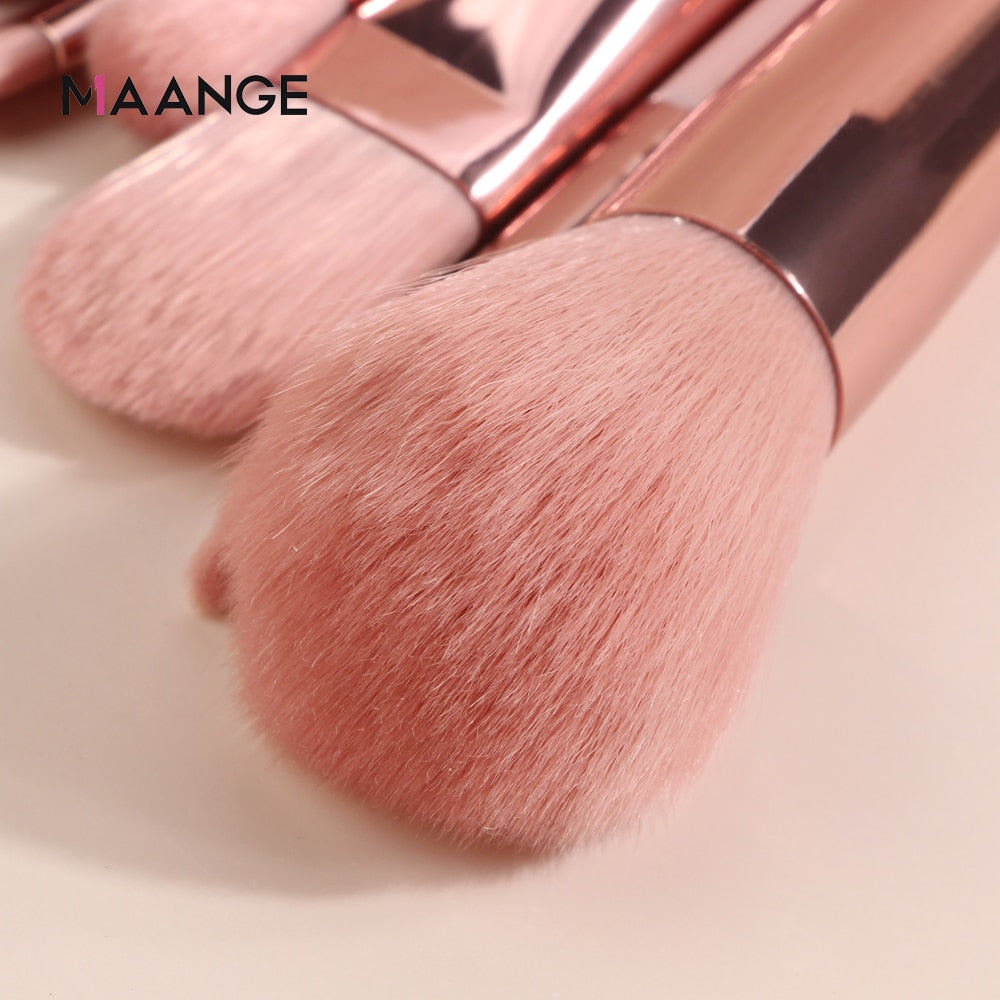 MAANGE Makeup Brushes Pro Pink Brush Set Powder EyeShadow Blending Eyeliner Eyelash Eyebrow Make up Beauty Cosmestic Brushes - Charlie Dolly