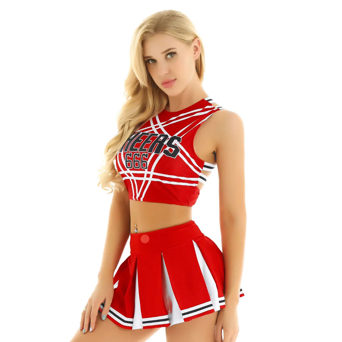 Women Femme Girls Japanese Schoolgirl Cosplay Uniform Adult Charming Cheerleader Sexy Costumes Set Halloween Roleplay Outfits - Charlie Dolly