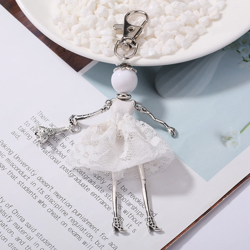 YLWHJJ brand Doll Handmade Cute charm keychain for Women Car Pendant Girls fashion Jewelry Bag key chains Accessories key ring - Charlie Dolly