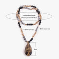 RH Fashion Bohemian Jewelry Natural Stones /Glass Crystal Knotted With Semi Precious Pendant Boho Necklace Women Gift Dropship - Charlie Dolly