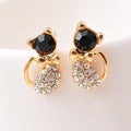 Cute rhinestone bow, cat earrings For Women girl Accessories  jewelry wholesale - Charlie Dolly