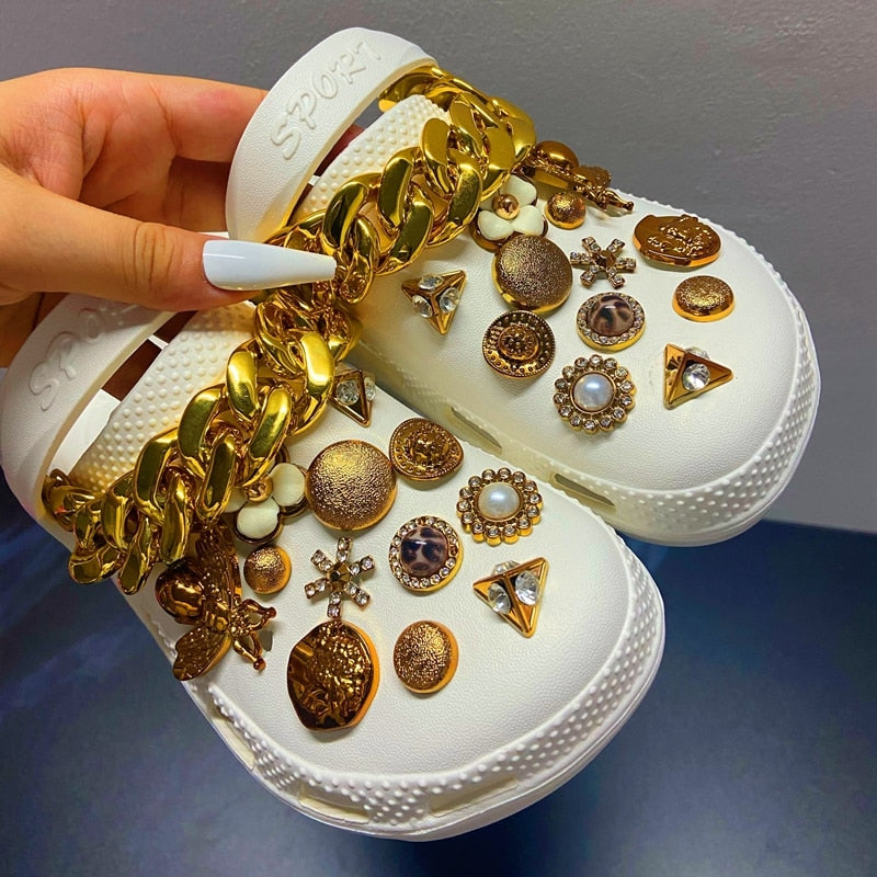 Summer Women Slippers With Charms Chain Platform Outdoor Garden Shoes Sandals Flip Flops Fashion Punk Slippers Women Shoes - Charlie Dolly