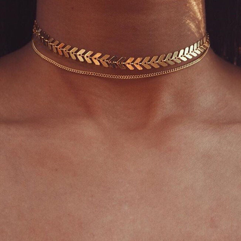 2023 Boho Necklaces &amp; Pendants Vintage Multilayer Choker Necklace Women Fashion Collar Collier Femme Moon Jewelry Accessories