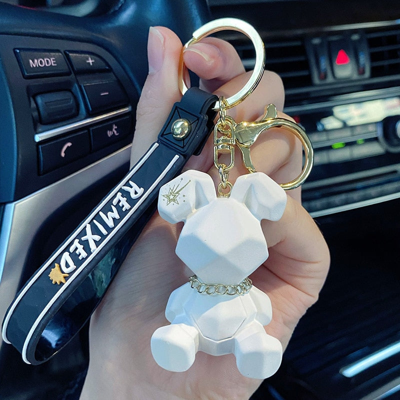 Cartoon Nordic Bunny Doll Keychain Fashion Punk Rabbit Keyring Couple Accessories Personality Cute Bag Car Pendant Key Chains - Charlie Dolly