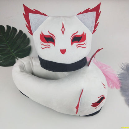 Winter Warm Home Women Fur Slippers Cute Fox Unicorn Bear Animals Indoor Cartoon Ladies Slippers Soft Memory Foam Couples Shoes