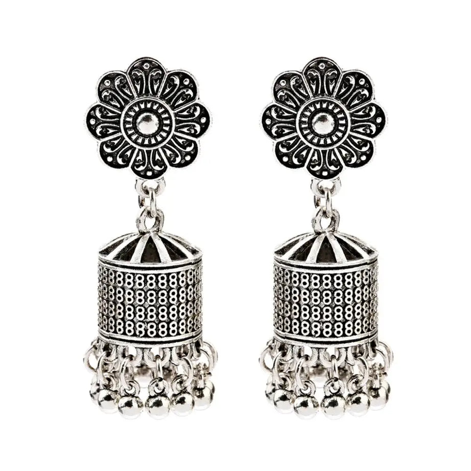 Pearl Bead Indian Jhumka Hanging Earrings Jewelry