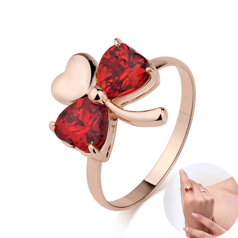 Fashion Enamel Metal Gold Rings Unique Fine Jewelry Scarves Pink Black Painted Flower Ring Gifts For Women Girls Perfect Quality - Charlie Dolly