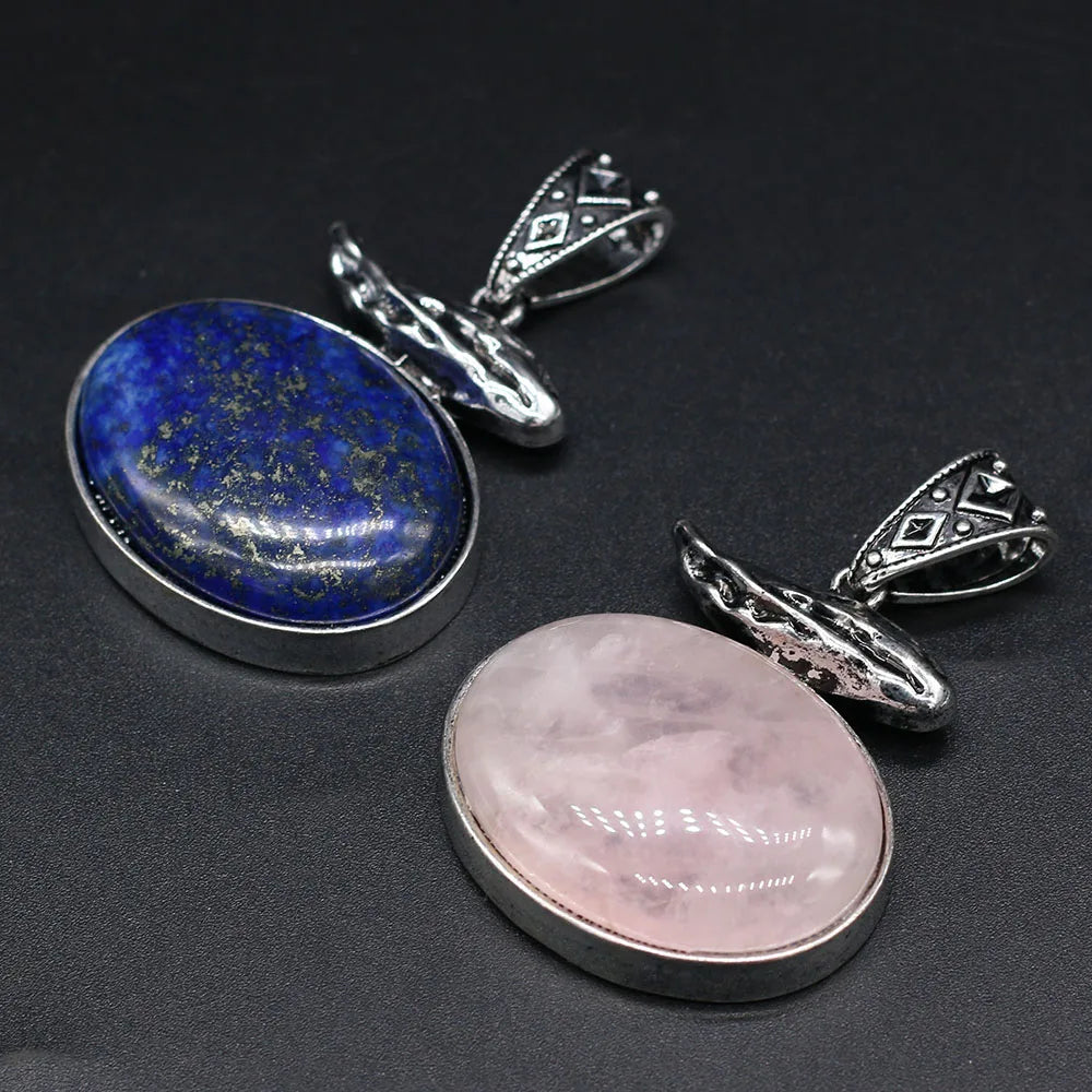 2024 New Natural Stone Abalone Shell Charms Boho Rose Quartzs Agates Pendant for Women Jewelry Making DIY Necklace Accessories - Charlie Dolly
