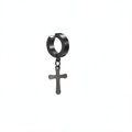 New 1 Pcs Stainless Steel Clip On Non Piercing Earrings For Women Men Black Gold Color Cross Gothic Punk Rock Drop Pendiente - Charlie Dolly