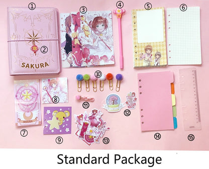 Japanese Sakura Loose-leaf Diary Notebook Kawaii Travel Journal Handbook Spiral A6 Daily Planner Organizer Bullet Pink Journal