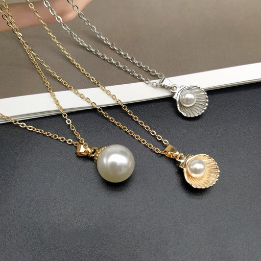 Trendy Summer Shell Imitation Pearl Pendant Necklace For Women Fashion Collar Neck Jewelry Wholesale Dropshipping - Charlie Dolly