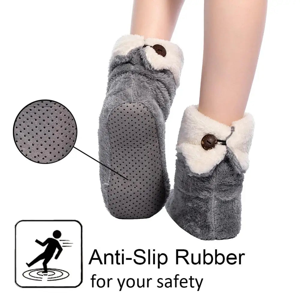 FRALOSHA Women's  Plush Home Slippers Coral Fleece Indoor Floor Sock Winter Foot Super Soft Warm Bottom Slippers Wholesale - Charlie Dolly