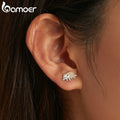 bamoer Enamel Cartoon Earrings 925 Sterling Silver Cute Little Sloth Stud Earrings for Women Girls Fine Jewelry Animal Gift - Charlie Dolly