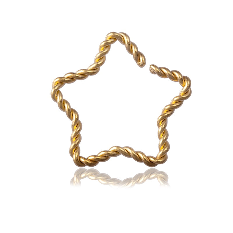 1pc Copper Nose Rings Hoop Septum V-Shap Ear Stud Tragus Cartilage Earring Helix Eyebrow Lip Piercing Nariz Body Jewelry 18G - Charlie Dolly