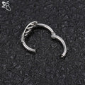 ZS 1 Piece 316L Stainless Steel Nose Ring 16G Zirconia Septum Clicker Rock Ear Helix Septum Piercing Rings Piercing  Jewelry 8mm - Charlie Dolly