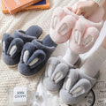 Women Warm Faux Fur Slippers Cute Rabbit Ear Lovers Indoor Slipper Soft Plush Anti-slip Winter Female Home Floor Shoes SH462 - Charlie Dolly