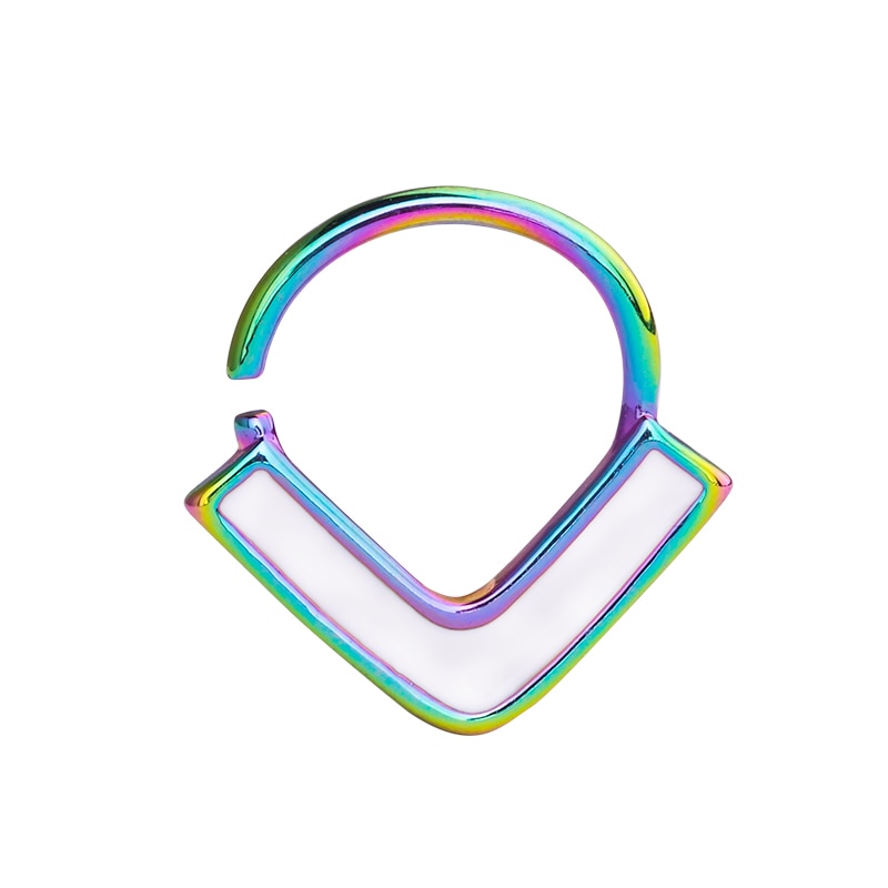 1pc Copper Nose Rings Hoop Septum V-Shap Ear Stud Tragus Cartilage Earring Helix Eyebrow Lip Piercing Nariz Body Jewelry 18G - Charlie Dolly