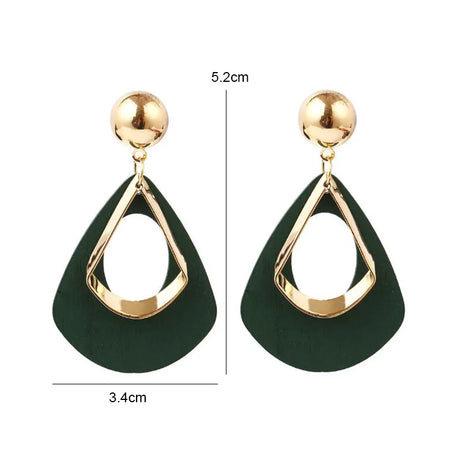 Black Leaf Pearl Crystal Long Earrings Jewelry