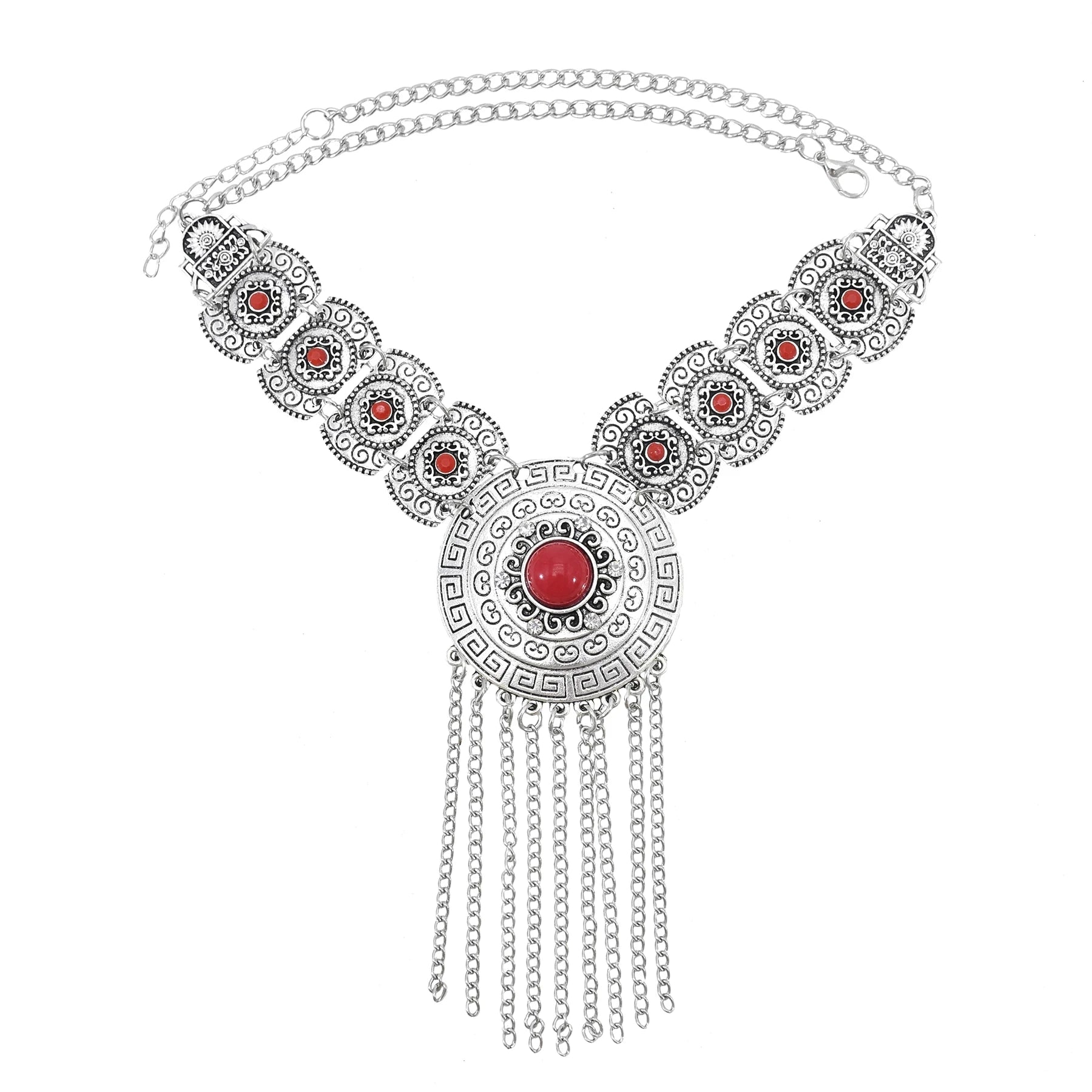 Thread Feather Bead Long Tassel Necklace Jewelry