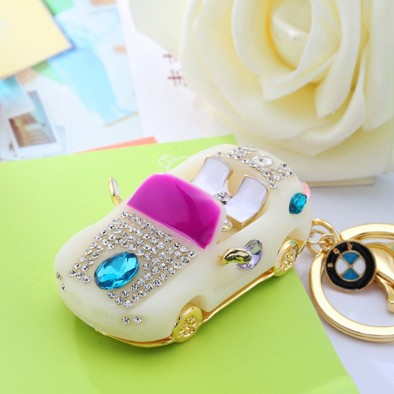 XDPQQ Hot-selling Small Commodity Car Hair Keychain Metal Korean Female Bag Pendant Keychain Ring - Charlie Dolly