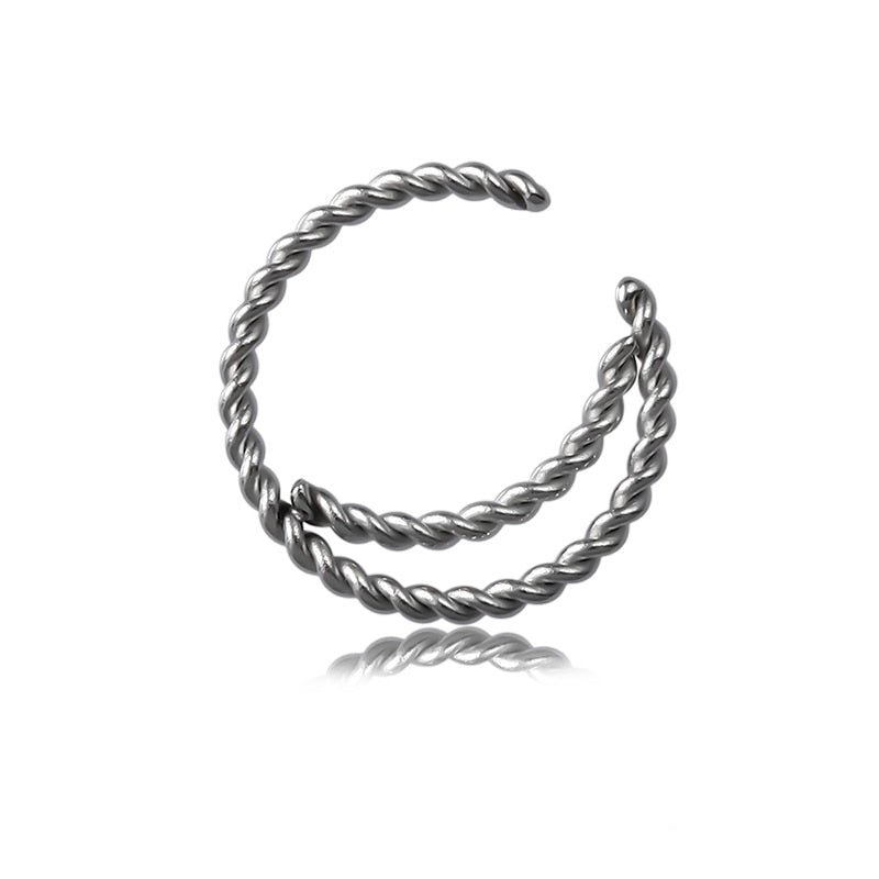 1pc Copper Nose Rings Hoop Septum V-Shap Ear Stud Tragus Cartilage Earring Helix Eyebrow Lip Piercing Nariz Body Jewelry 18G - Charlie Dolly