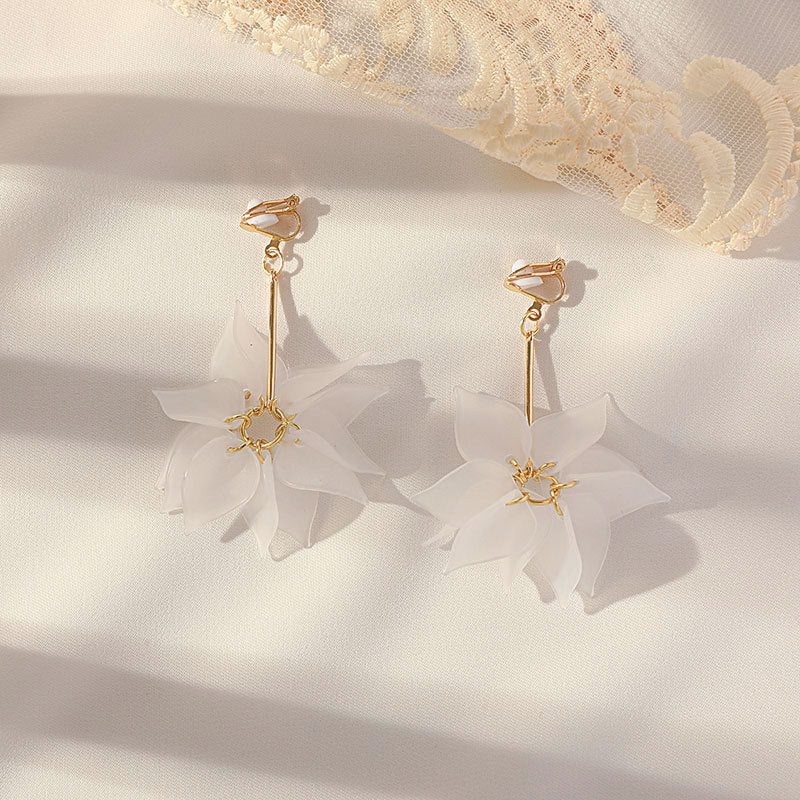 Ear Clips Without Pierced Ears Female Temperament Long Simple Ear Jewelry Thin Earrings Temperament Fashionable Exquisite - Charlie Dolly
