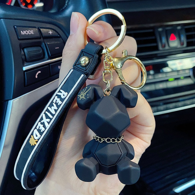 Cartoon Nordic Bunny Doll Keychain Fashion Punk Rabbit Keyring Couple Accessories Personality Cute Bag Car Pendant Key Chains - Charlie Dolly