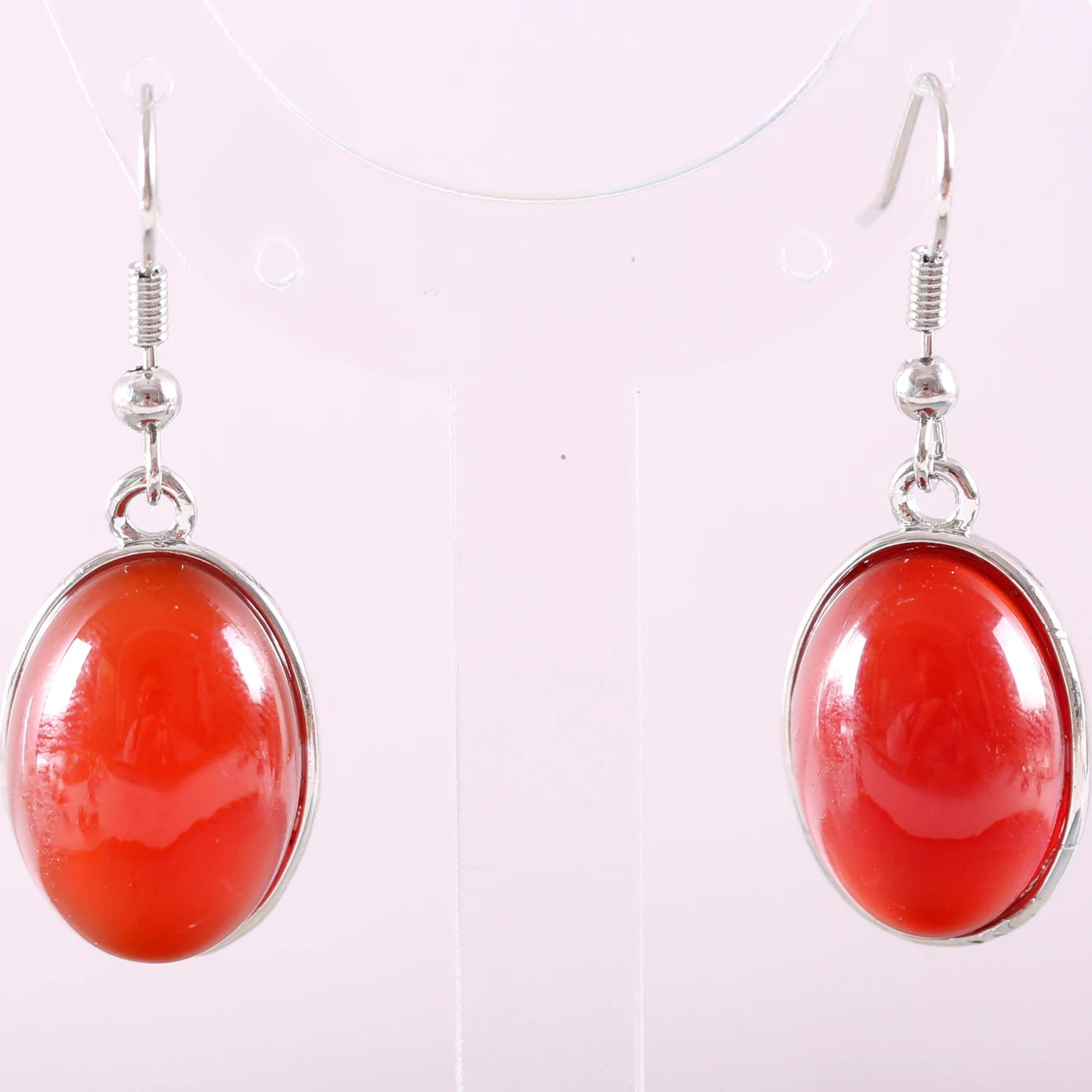 White Opal Lapis Cabochon Drop Earrings Jewelry