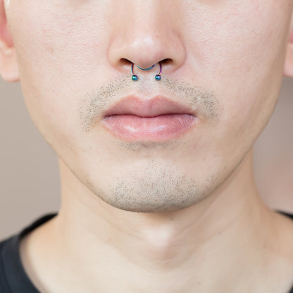 1-5pcs New Fake Nose Piercing Fake Nose Ring Hoop Septum Rings Surgical Steel Colorful Fake Piercing Nose Piercings Jewelry 20G