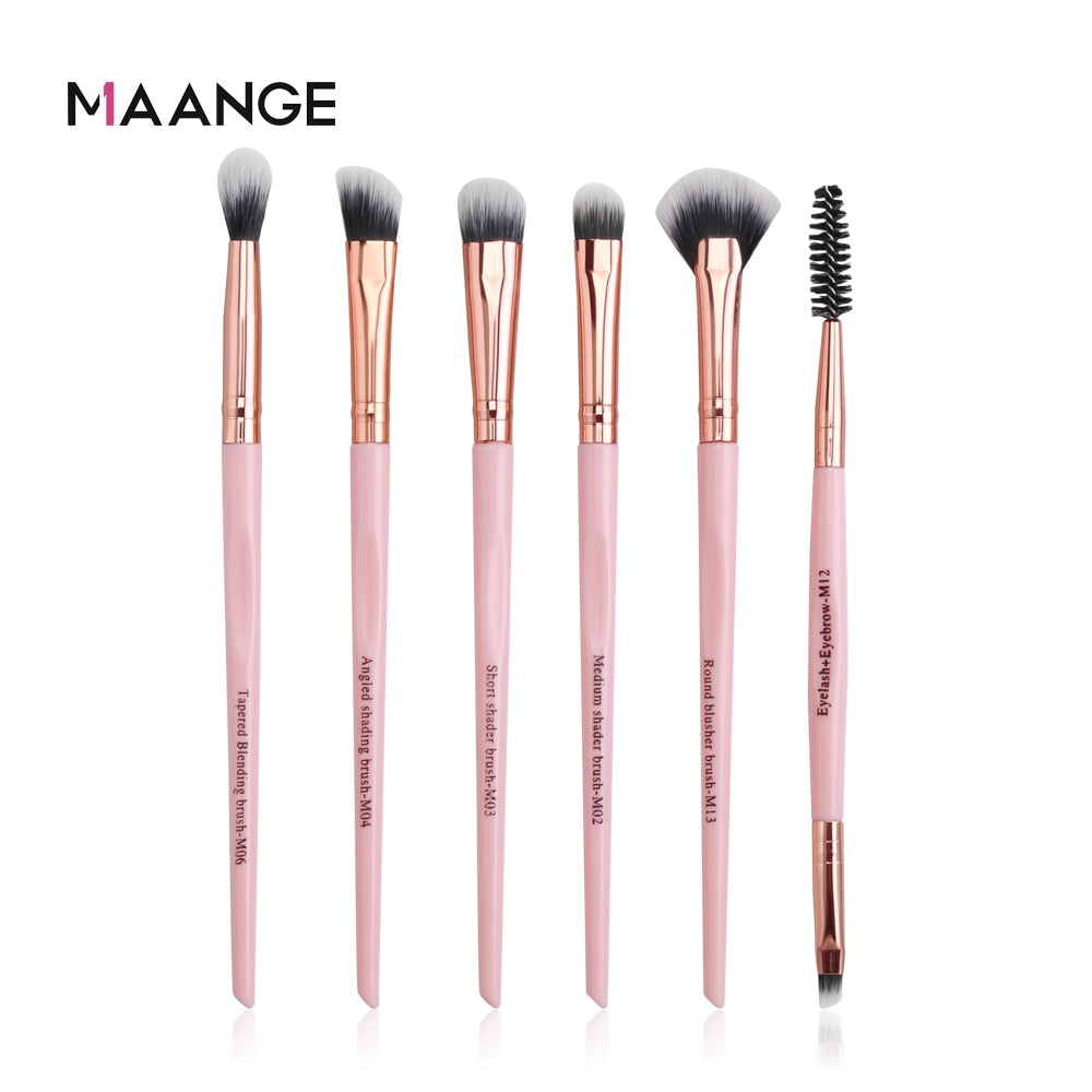 MAANGE Makeup Brushes Pro Pink Brush Set Powder EyeShadow Blending Eyeliner Eyelash Eyebrow Make up Beauty Cosmestic Brushes - Charlie Dolly