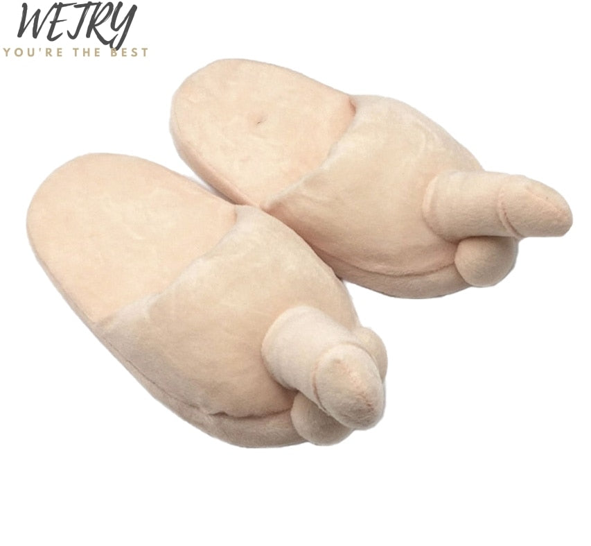 sex toy Winter Men Penis Slippers Women Funny Breasts Home Slides Ladies House Warm Floor Sandals Unicorn Shoe Flip Flop - Charlie Dolly