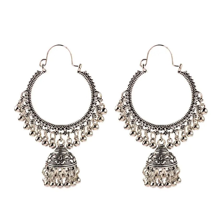 Pearl Bead Indian Jhumka Hanging Earrings Jewelry
