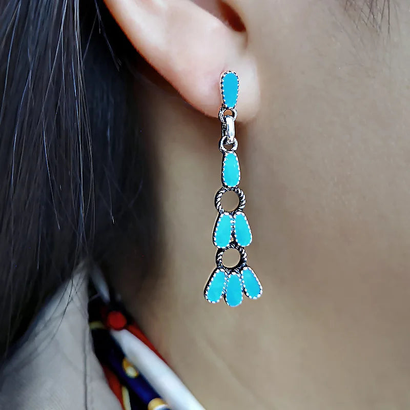 Boho Tropical Green Enamel Coconut Leaf Pearl Drop Earrings For Women Jewelry Statement Brincos Gold Dangle Earings Mujer Bijoux