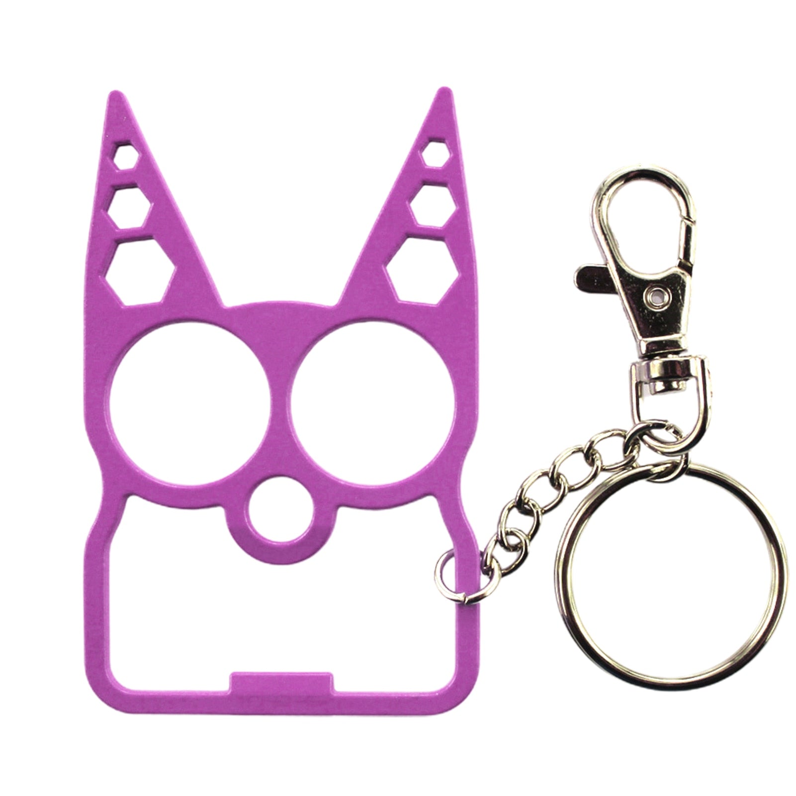 Cartoon Cat Face Shape Finger Tiger Opener Screwdriver Key Chain Multifunctional Keyring Purse Handbag Ornament rabbit ear cat - Charlie Dolly