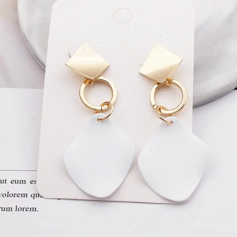 Red Earrings for Women Vintage Big Statement Long Dangle Earrings Wedding Bridal Boho Trendy Earrings Fashion Jewelry 2019
