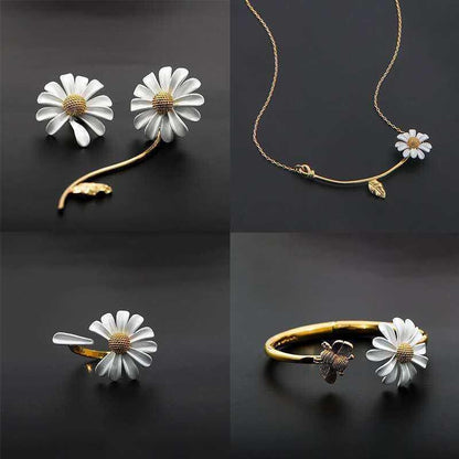 4pcs/set Necklace Earrings Cartoon Unicorn Necklace Earring Jewelry Pink Girls Gift Jewelry Jewelry  Earring and Necklace Set