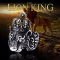 BEIER Punk Male Female Lion Heads Finger Stainles Steel Animal Rings For Men And Women Vintage Personality product BR8-676 - Charlie Dolly