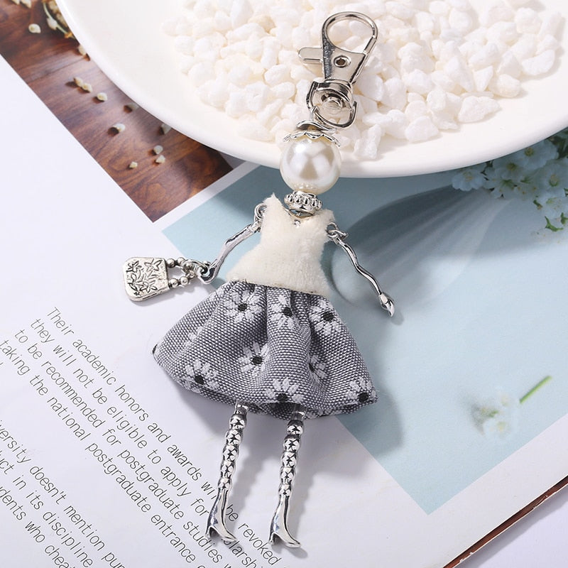 YLWHJJ brand Doll Handmade Cute charm keychain for Women Car Pendant Girls fashion Jewelry Bag key chains Accessories key ring - Charlie Dolly